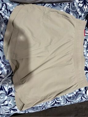 Tuff Athletics Beige Athletic Shorts for Women